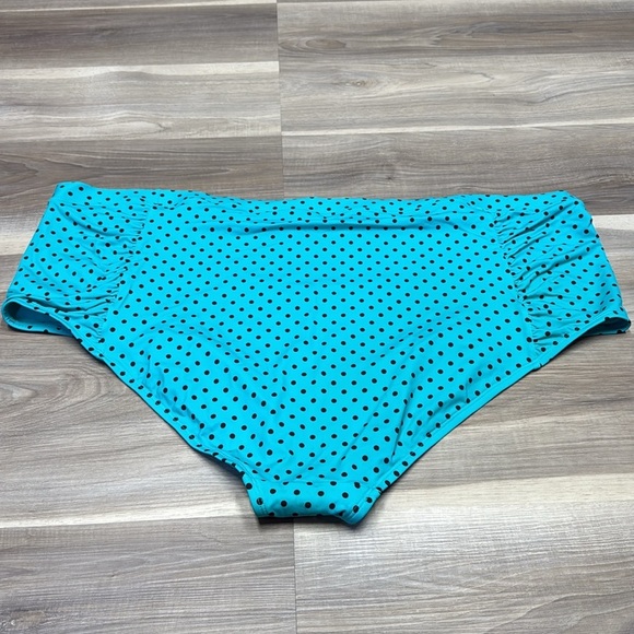 🏁 In Every Story Turquoise Polka Dot bathing suit bottoms size 5X NEW - Picture 7 of 7